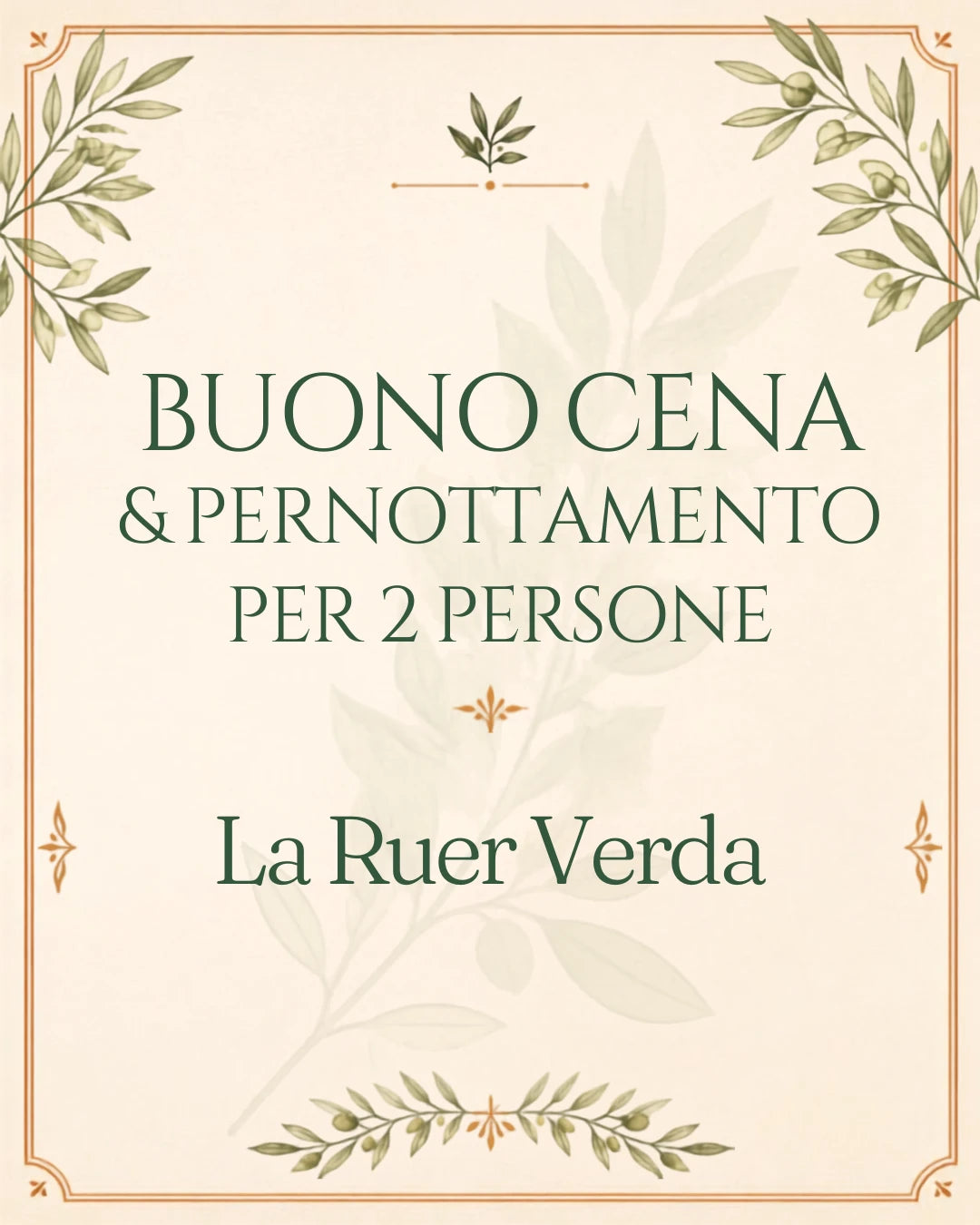 Buono Cena & Pernottamento per 2 Persone