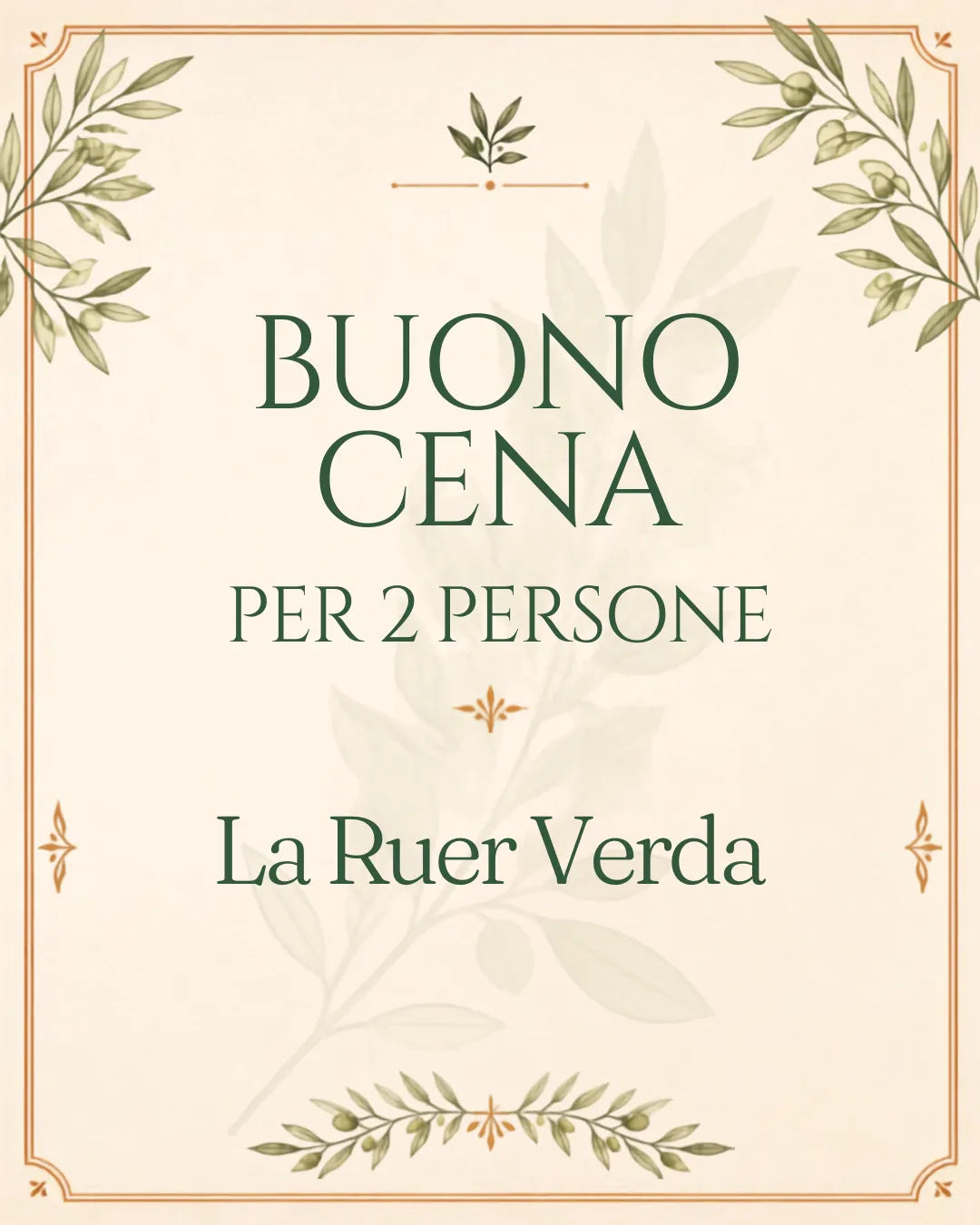 Buono cena per 2 Persone